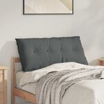 vidaXL Coussin de Dos Gris foncé 100 x 19 x 50 cm tissu