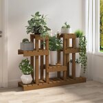 vidaXL Support à plantes Marron miel 104 5x25x77 5 cm Bois massif pin