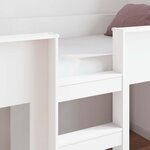vidaXL Lit Superposé pour Enfants Blanc 80 x 200 cm Bois d'ingénierie