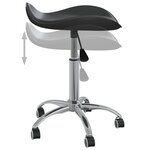 Chaise fauteuil siège de bureau informatique étude similicuir noir 02_0024039