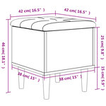 vidaXL Banc de rangement chêne fumé 42x42x46 cm bois d'ingénierie