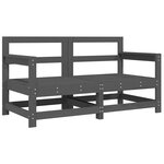 vidaXL Chaises de jardin et coussins lot de 2 gris bois de pin massif