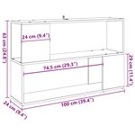 vidaXL Bibliothèque chêne artisanal 100x24x63 cm bois d'ingénierie