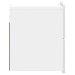 vidaXL Cabinet de chevet mural Blanc brillant 33 x 34 5 x 43 cm