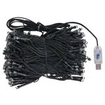 Vidaxl sapin de noël artificiel led et flocons de neige vert 400 cm