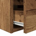 vidaXL Table de chevet murale vieux bois 38x34x40 cm