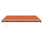 vidaXL Auvent rétractable automatique orange et marron 4x3 m