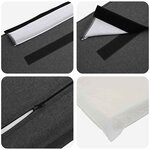 vidaXL Tête de lit capitonnée Gris Naturel et Foncé 135 cm Pin massif