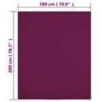 vidaXL Draps-housses Jersey 2 Pièces Bordeaux 180x200 cm Coton