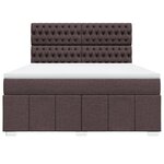 vidaXL Sommier à lattes de lit avec matelas Marron foncé 180x200 cm