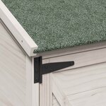 vidaXL Abri de jardin Blanc 106 x 56 x 113 5 cm Bois de Sapin Massif