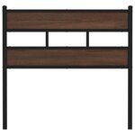 vidaXL Tête de lit chêne marron 75 cm acier et bois d'ingénierie