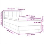 vidaXL Sommier à lattes de lit avec matelas noir 80x220 cm velours