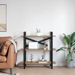 vidaXL Étagère Chêne artisanal 100 x 33 5 x 102 cm Bois d'ingénierie