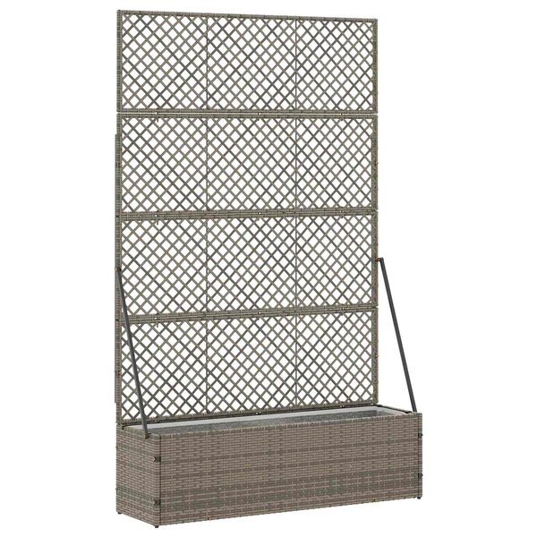 vidaXL Cache-pot de jardin Gris 105 x 30 x 170 cm Métal