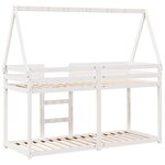 vidaXL Lit superposé sans matelas blanc 90x190 cm bois de pin massif