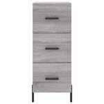 vidaXL Buffet Sonoma gris 34 5x34x90 cm Bois d'ingénierie