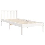 vidaXL Cadre de lit sans matelas blanc bois de pin massif