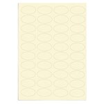 Étiquette de présentation papier premium ivoire mat rectangulaire 62x89 mm (lot de 225)
