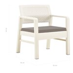 vidaXL Salon de jardin 3 Pièces Plastique Blanc