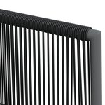 vidaXL Ensemble à manger de jardin coussins 3 Pièces noir rotin et acier