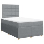 vidaXL Sommier à lattes de lit avec matelas Gris clair 120x200cm Tissu