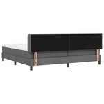 vidaXL Lit boxspring avec matelas avec matelas Gris foncé 200 x 200 cm