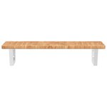 vidaXL Étagère de vasque murale acier et bois de chêne massif