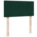 vidaXL Cadre de lit ottoman avec matelas vert foncé 90x200 cm velours