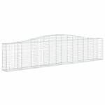 vidaXL Paniers à gabions arqués 8 Pièces 400x30x80/100 cm Fer galvanisé
