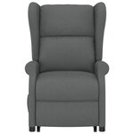 vidaXL Fauteuil Gris foncé Tissu