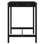 vidaXL Table de jardin noir 82 5x82 5x110 cm bois massif de pin