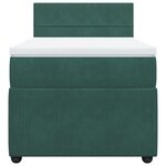 vidaXL Sommier à lattes de lit et matelas Vert foncé 80x200 cm Velours