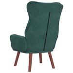 vidaXL Fauteuil Relaxant en Velours Vert Foncé