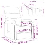 vidaXL Fauteuil inclinable Noir Tissu