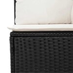 vidaXL Salon de jardin 5 Pièces avec coussins noir résine tressée