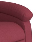 vidaXL Fauteuil de massage inclinable Rouge bordeaux Tissu
