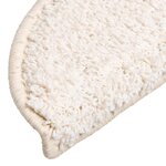 vidaXL Tapis d'escalier 30 pièces 56 x 17 x 3 cm Blanc Demi-rond