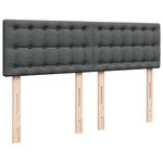 vidaXL Sommier à lattes de lit avec matelas Gris foncé 140x200cm Tissu