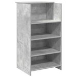 vidaXL Bureau de réception gris béton 135x50x103 5cm bois d'ingénierie