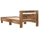 vidaXL Cadre de lit avec tête de lit Bois ancien 80 x 200 cm