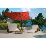 Panaro terracotta : Parasol déporté, rectangulaire de 3x4m, rotatif à 360°