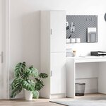 vidaXL Highboard Blanc 35 x 39 x 168 cm Bois d'ingénierie