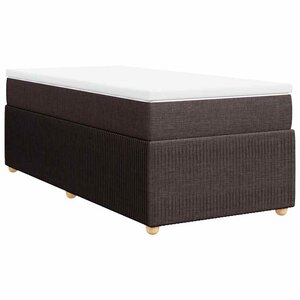 vidaXL Sommier à lattes de lit avec matelas Marron foncé 90x200 cm