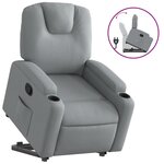 vidaXL Fauteuil inclinable Gris clair Tissu