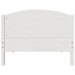 vidaXL Cadre de lit sans matelas blanc 75x190 cm bois de pin massif