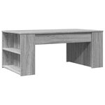 vidaXL Table basse sonoma gris 102x55x42 cm bois d'ingénierie