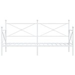 vidaXL Lit de repos sans matelas blanc 90x190 cm acier