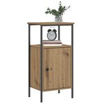 vidaXL Table de chevet chêne artisanal 41x31x80 cm bois d'ingénierie