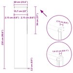 vidaXL Store enrouleur occultant blanc cassé 60x230cm largeur du tissu